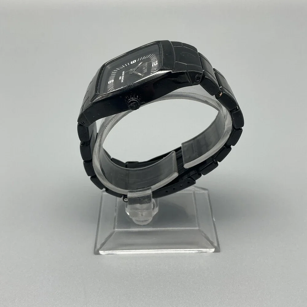 Nixon The Manual Mens Watch 32mm Black Dial Stainless Bracelet New Battery 6.25
